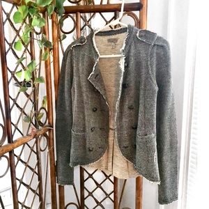 NWOT Military Style Tweed Jacket